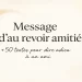 Message d’au revoir amitié – illustration douce et minimaliste