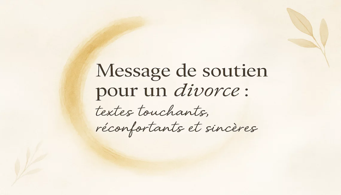 Message de soutien pour un divorce – image douce et réconfortante