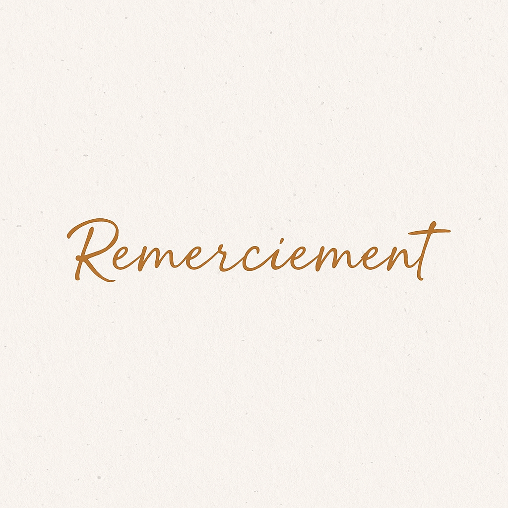 Remerciement soirée : mot-clé fort et minimaliste