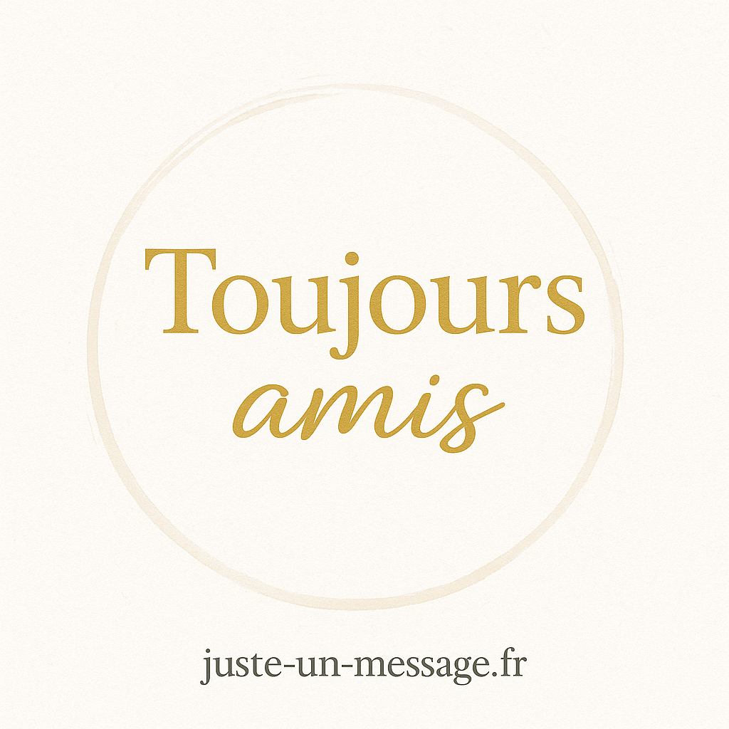 Toujours amis – Message d’au revoir amitié
