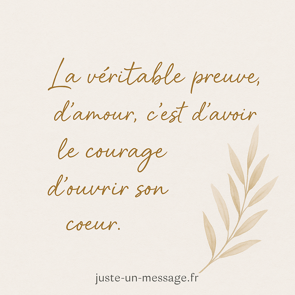 Citation inspirante sur l’amour