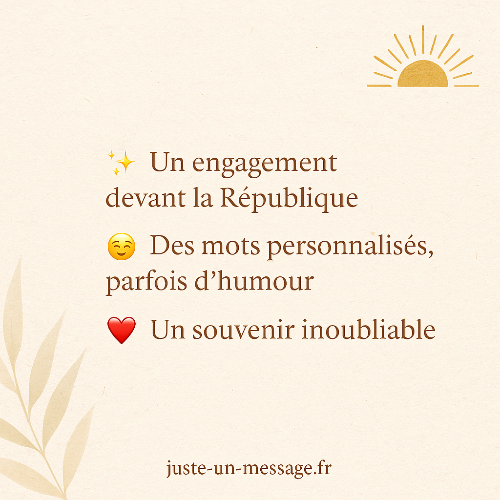 Conseils doux pour discours de mariage mairie