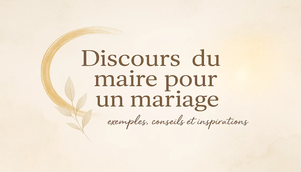 Discours du maire pour un mariage : inspiration et exemples officiels