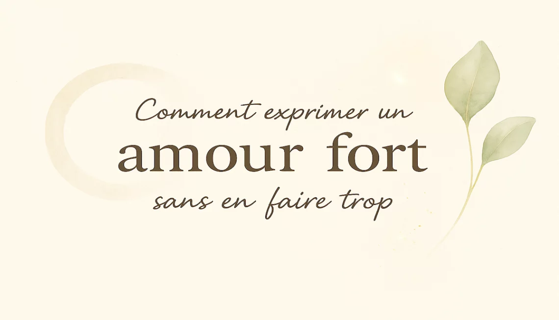 Visuel doux – Exprimer ses sentiments avec sincérité et justesse