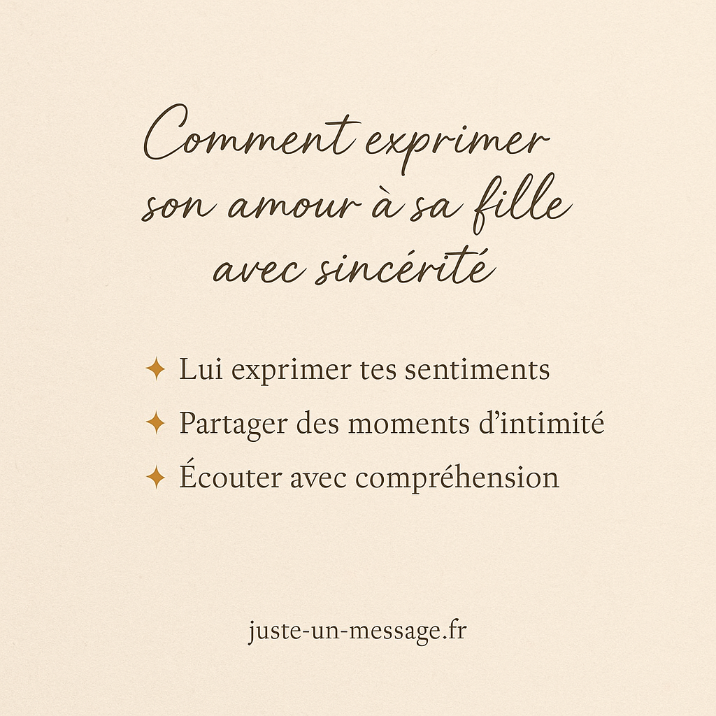 Comment exprimer son amour à sa fille avec sincérité