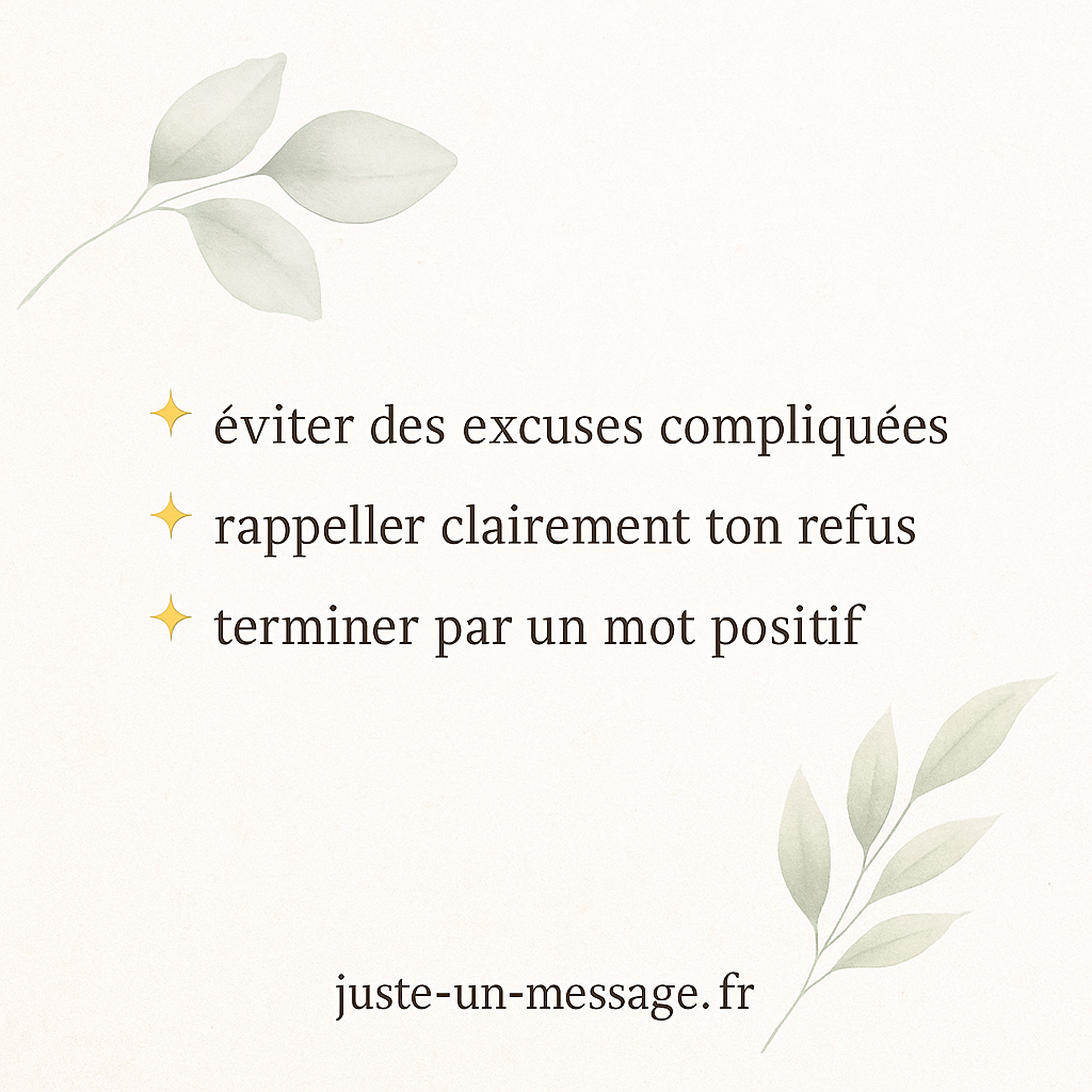 Trois gestes simples pour refuser poliment une invitation