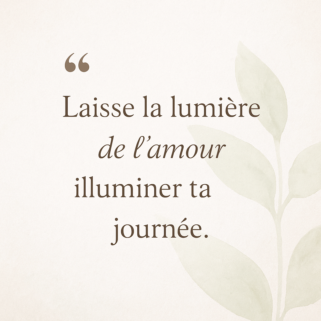 Ce que tu offres au matin devient lumière le soir