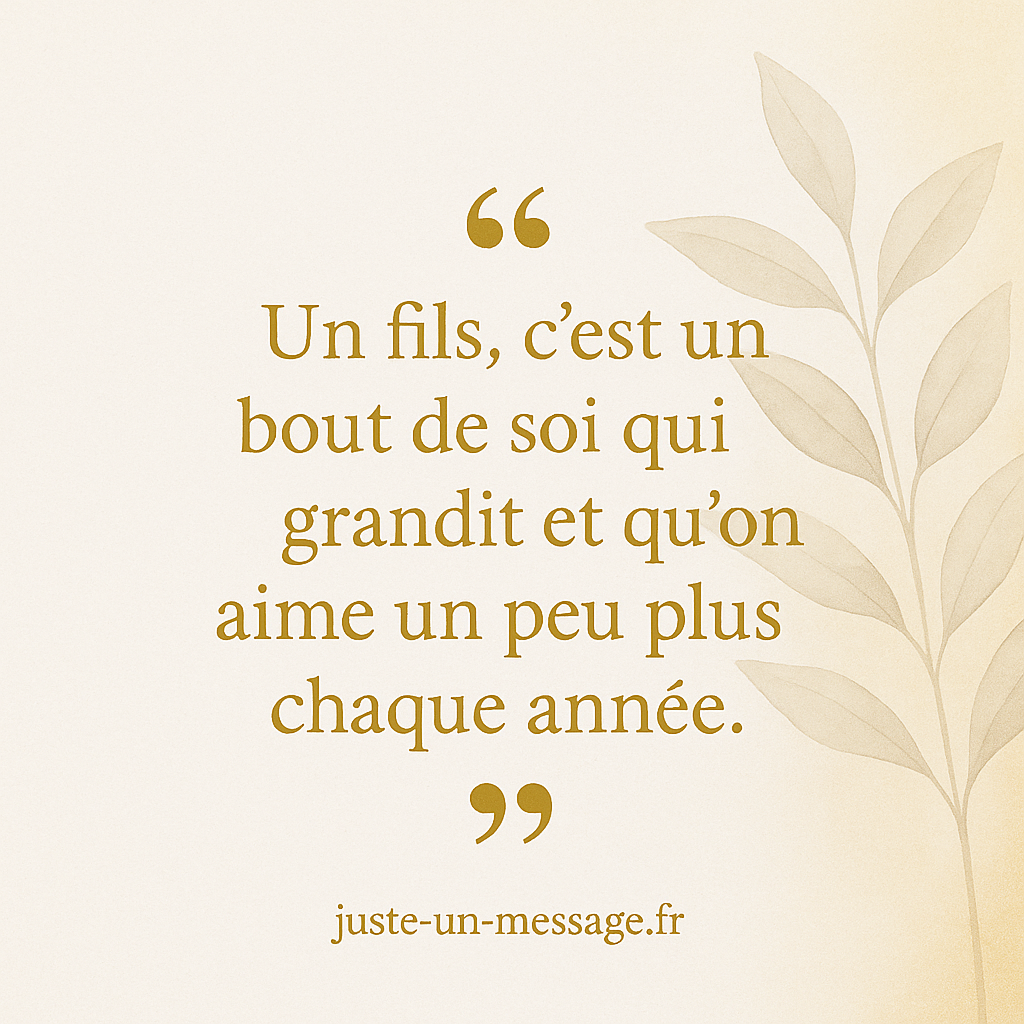 Citation touchante pour l’anniversaire de son fils