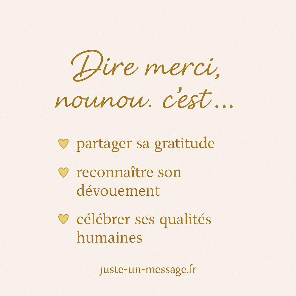 Dire merci nounou, c’est…