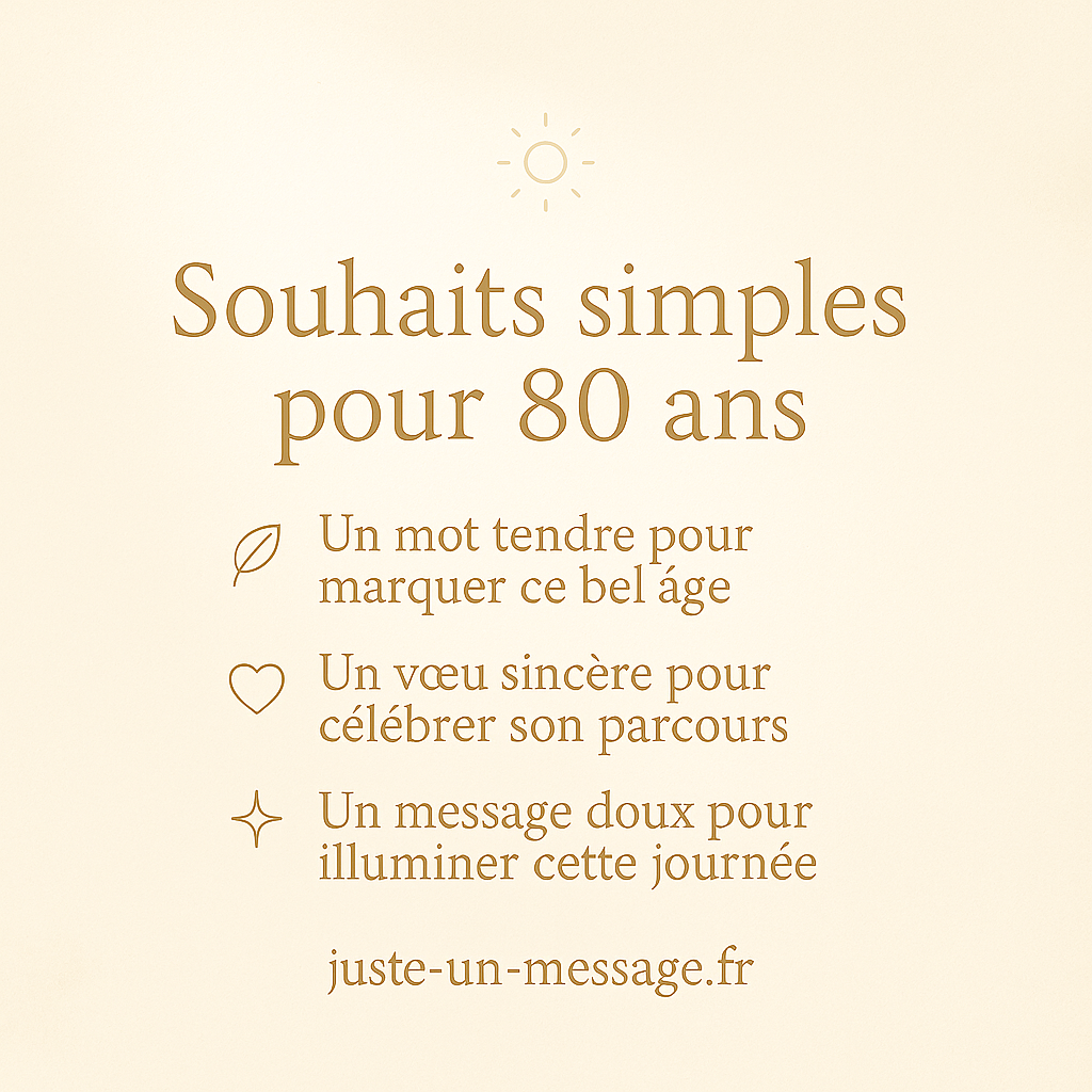 Idées de souhaits simples pour fêter 80 ans