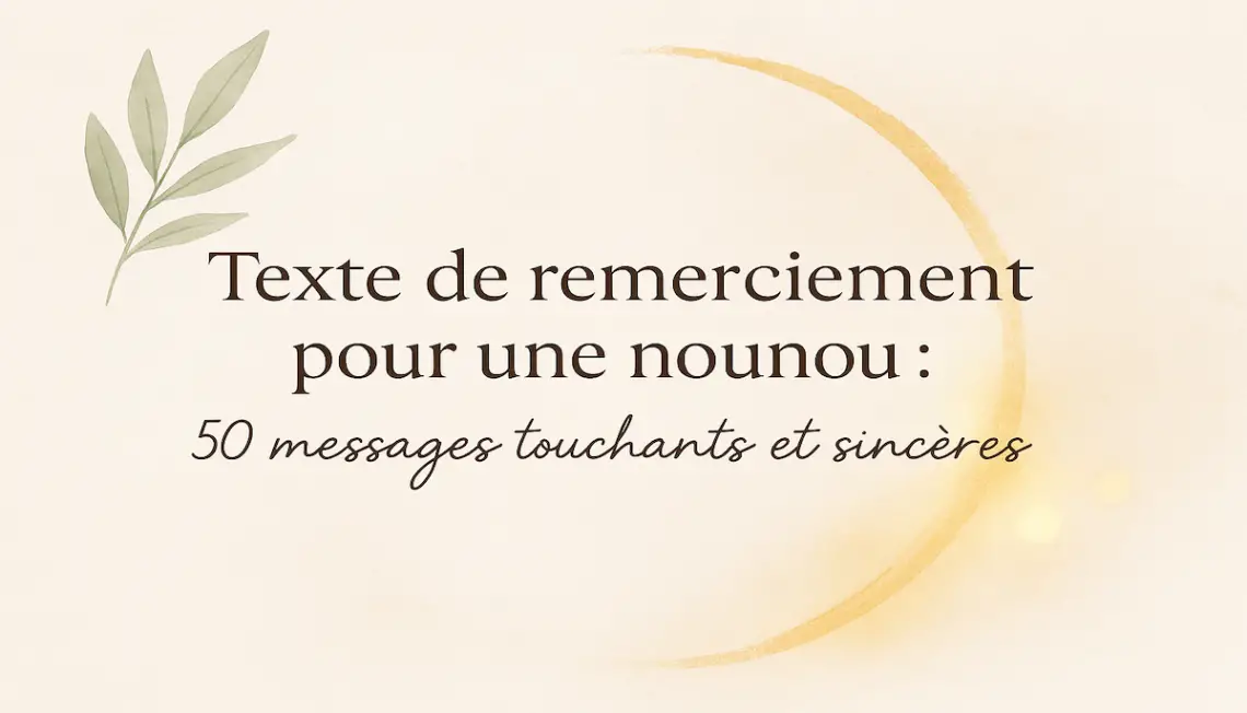 Texte pour dire merci à une nounou : mots doux et sincères