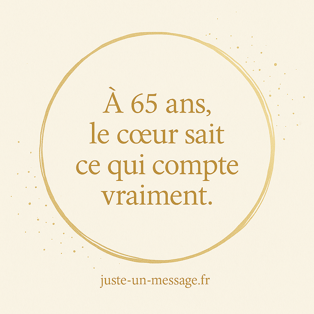 Message inspirant pour souhaiter 65 ans
